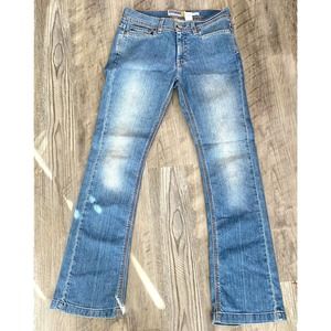 Vintage Old Navy Bootcut Stretch Jeans Womens SZ 6 Blue Denim Western Blasted